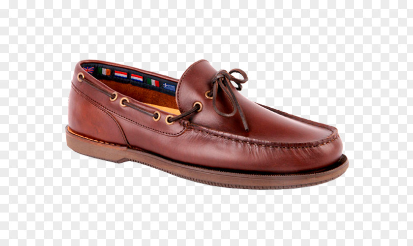Nautic Slip-on Shoe Leather Walking PNG
