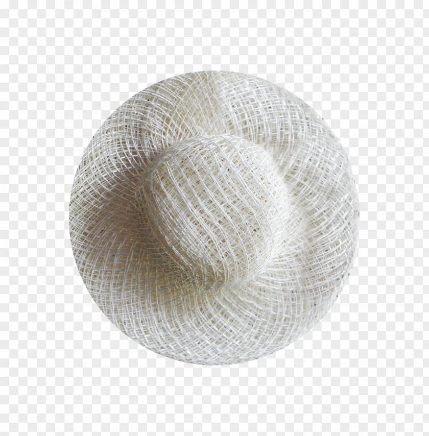 White Straw Hat PNG