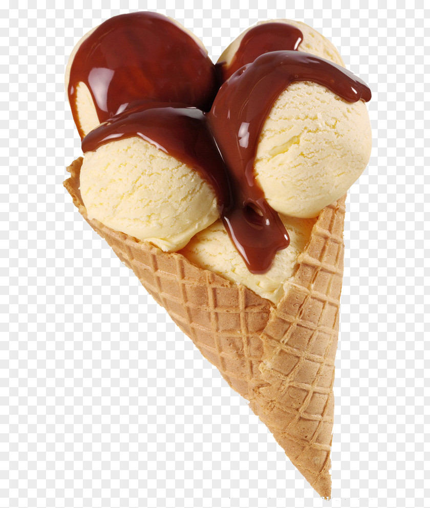 Ice Cream Cone Chocolate Sundae PNG