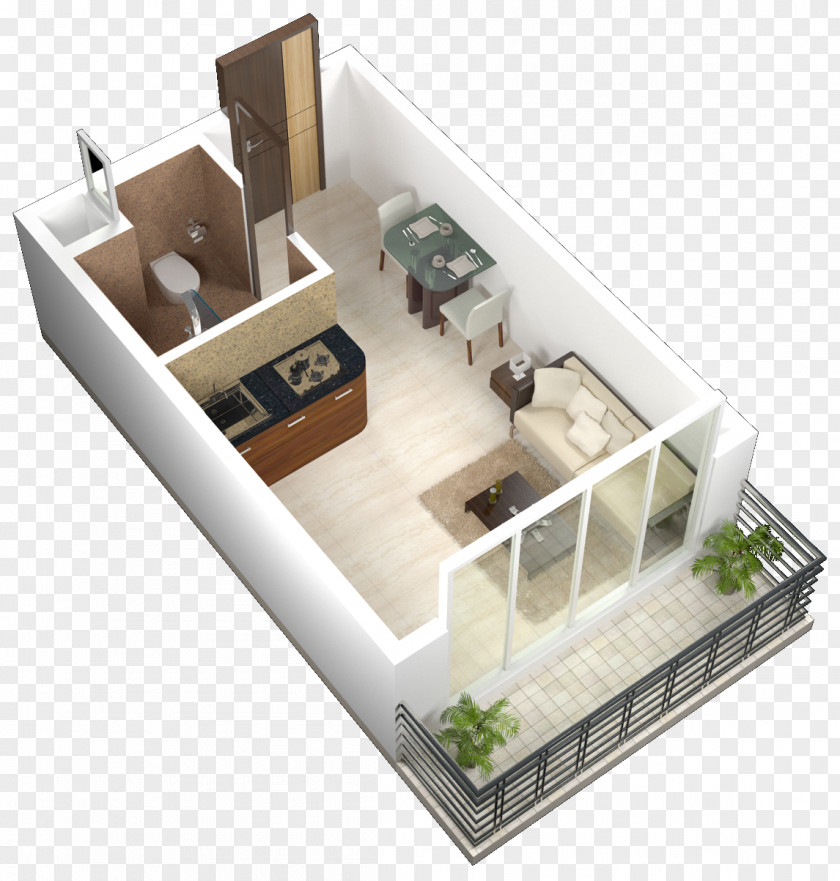 Lakeview 3D Floor Plan House Square Foot PNG