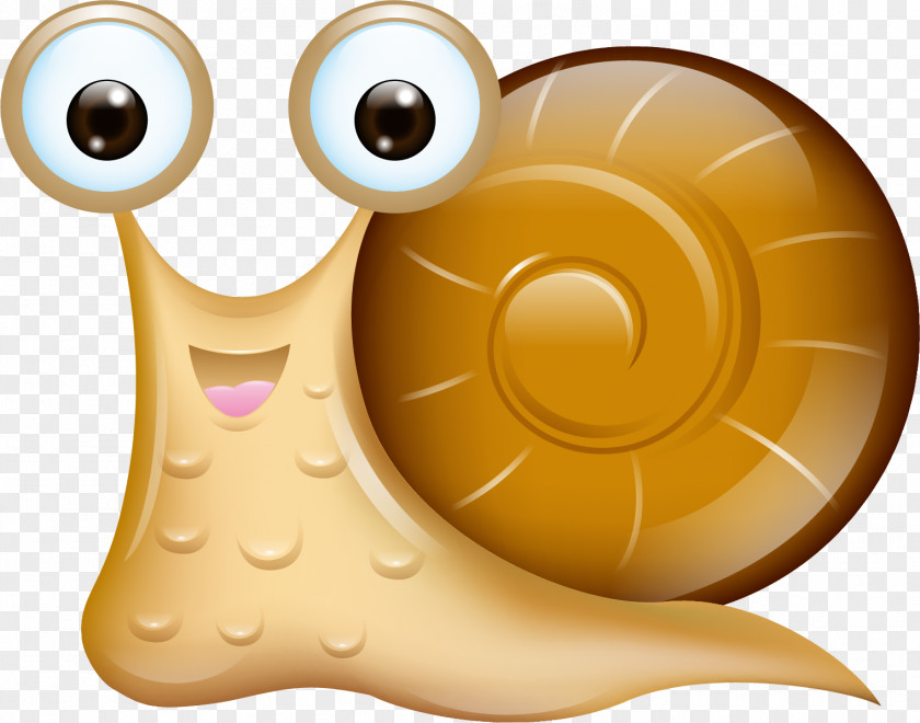 Vector Cute Snail With Big Eyes Cartoon Orthogastropoda PNG