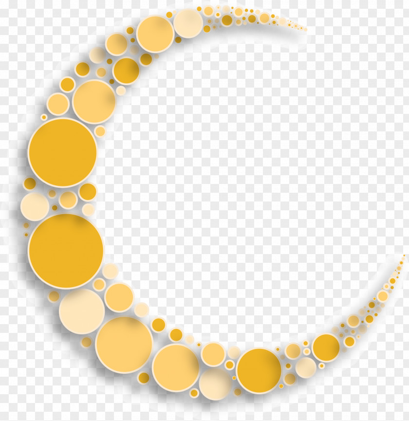 Yellow Moon Pattern Clip Art PNG