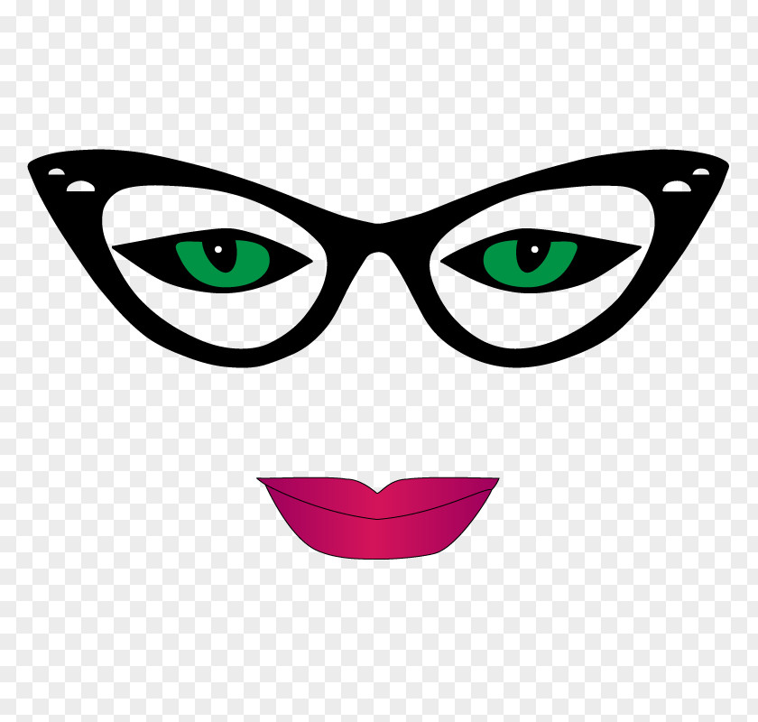Cat Eye Glasses Goggles Clip Art PNG