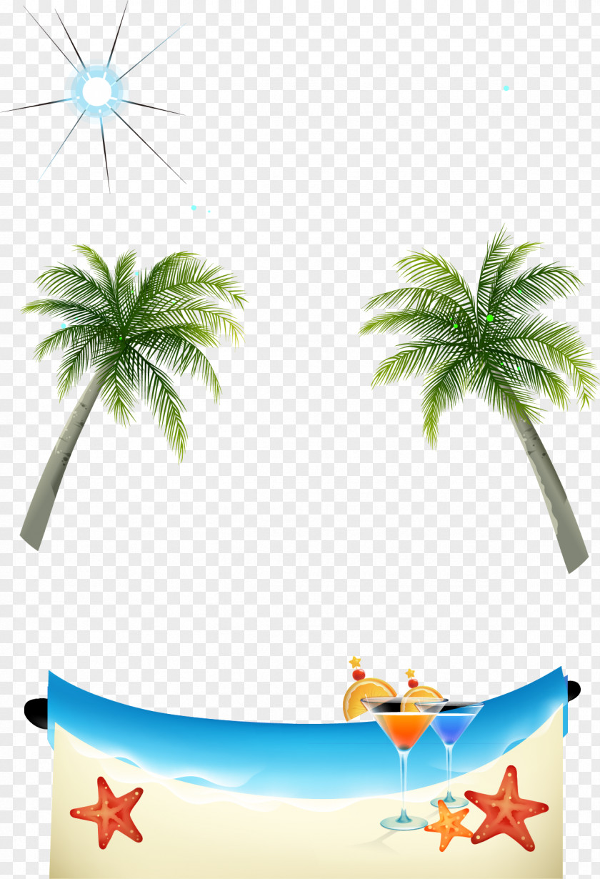 Coconut Vector Elements Background Tree Wallpaper PNG