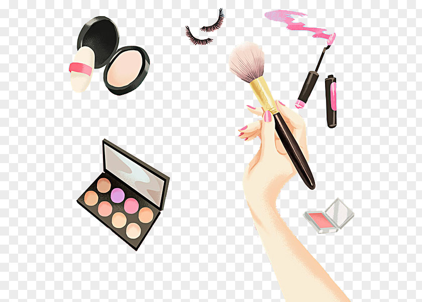 Hand-painted Cosmetics Make-up Makeup Brush Rouge PNG