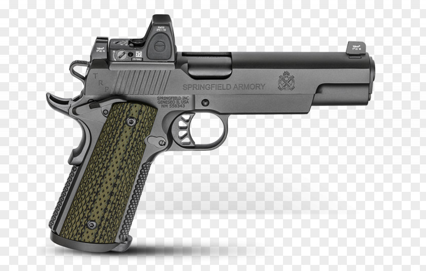 Sale Spring Springfield Armory 10mm Auto Firearm M1911 Pistol Trijicon PNG