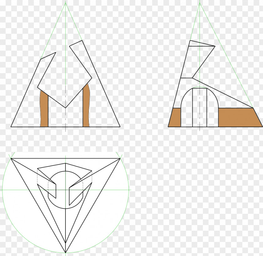 Triangle Sailing Ship Pattern PNG