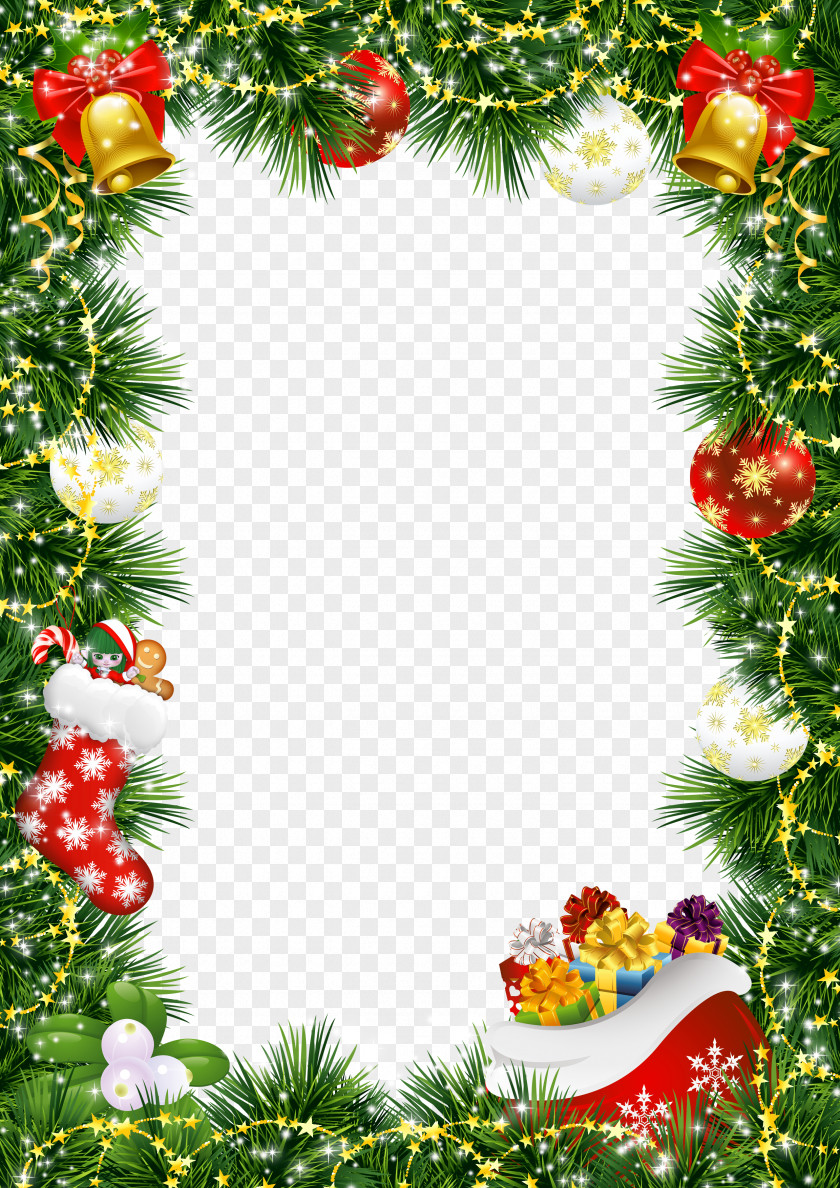 Christmas Decoration Santa Claus Picture Frame Tree PNG