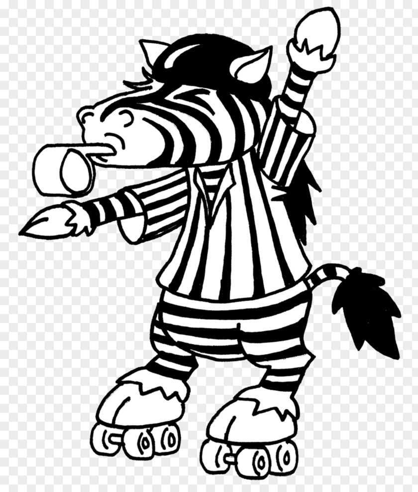 ZEBRA CARTOON Roller Skating Derby Shoe Cartoon Clip Art PNG