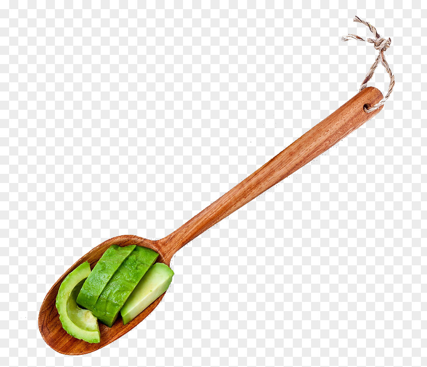 A Wooden Spoon Chopped Avocado Gazpacho Oil Fruit Food PNG