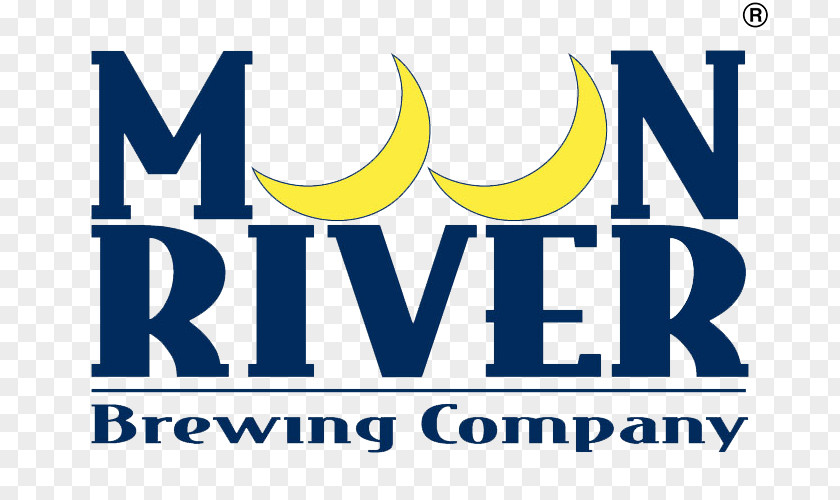 Beer Moon River Brewing Company Logo Brewery Blue PNG