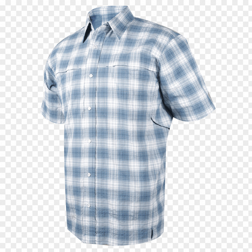 Blue Plaid T-shirt Sleeve Dress Shirt TRU-SPEC PNG