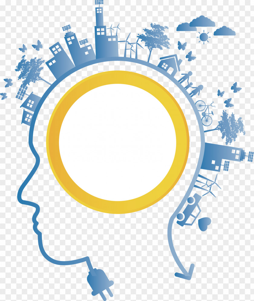 City Silhouette Creative Brain Environmentally Friendly Natural Environment Sustainability Business PNG