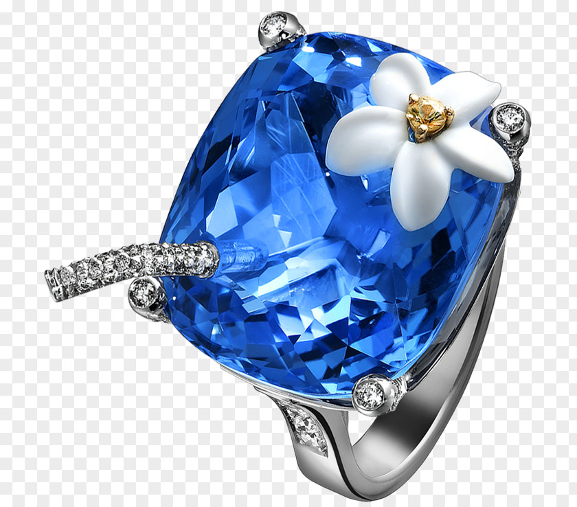 Precious Stones Cocktail Blue Hawaii Ring Jewellery Topaz PNG