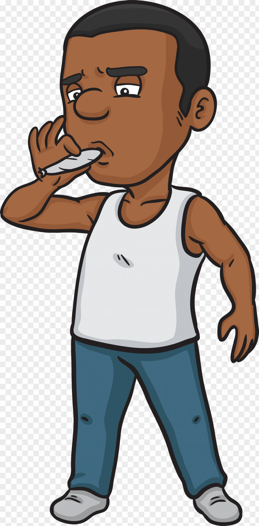 Toddler Muscle Boy Cartoon PNG