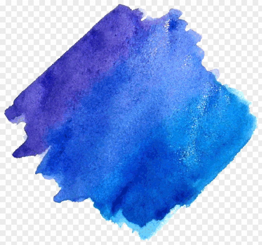 Blue Smudge Vector Watercolor Painting Texture PNG