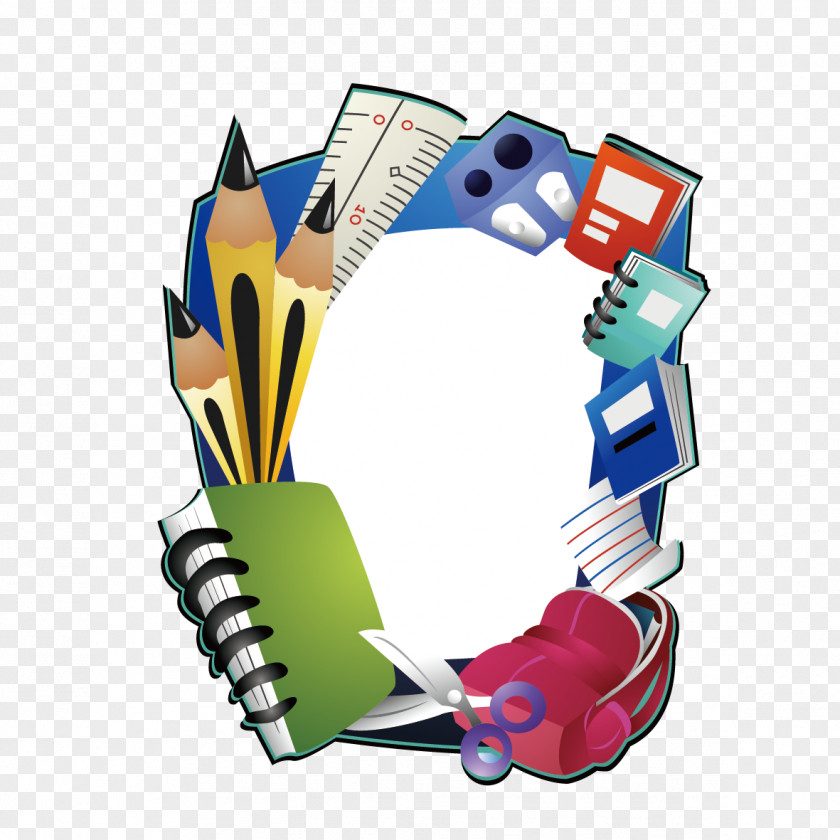 Creative School Supplies Borders And Frames Picture Frame Clip Art PNG
