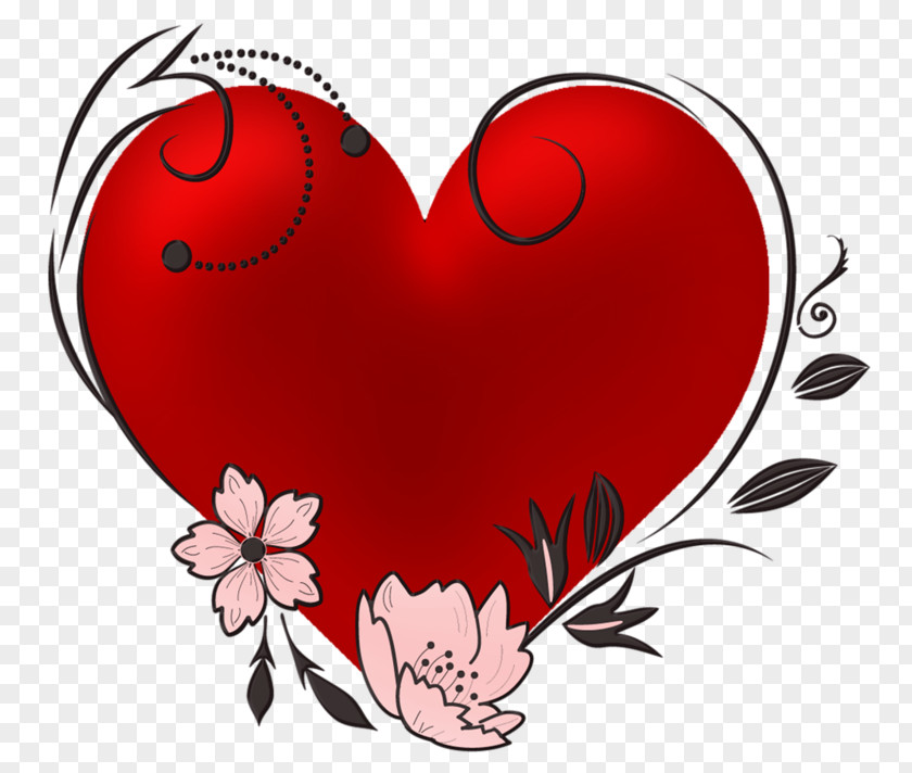 Heart Image Painting Red PNG