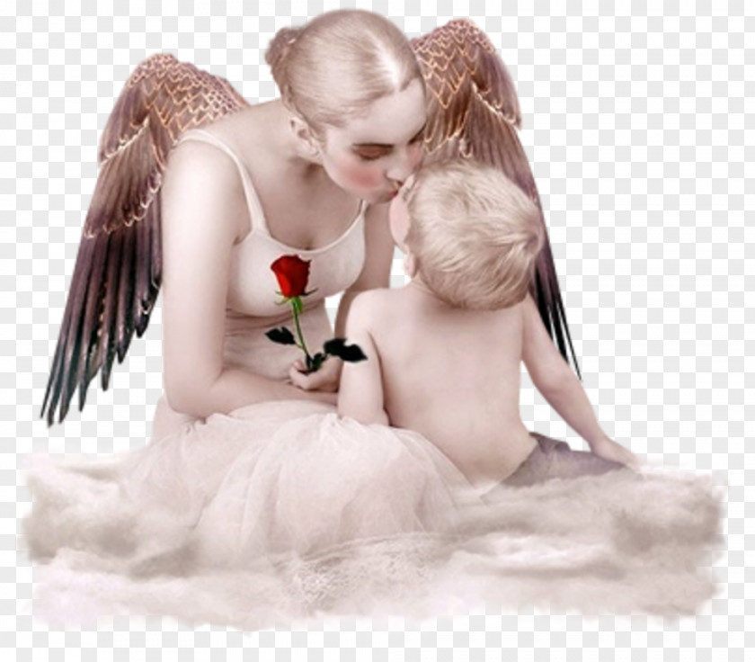 Angel Guardian Mother Child PNG