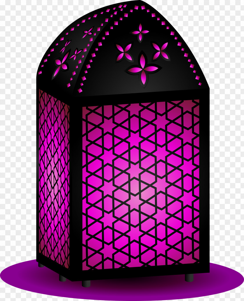 Decorative Purple Magic Lamp Eid Al-Fitr Mubarak Post Cards Ramadan Greeting & Note PNG