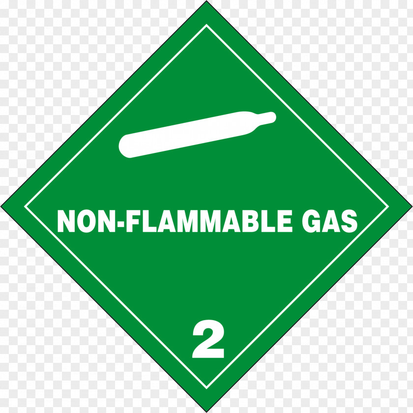 HAZMAT Class 2 Gases Dangerous Goods Combustibility And Flammability Placard PNG