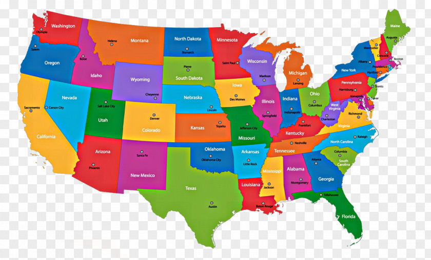 Map U.S. State World Capital City Image PNG