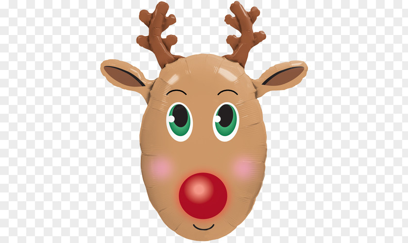Reindeer Rudolph Santa Claus Balloon Christmas PNG