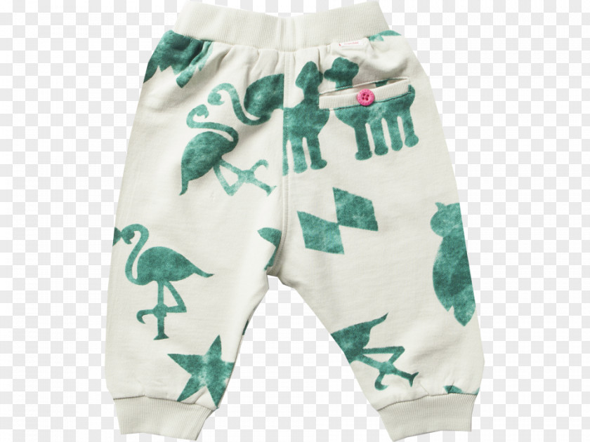 Stamp Green Wax Pants Shorts PNG
