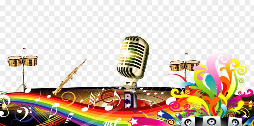 Vibrant Color Stage Background Material Fundal Microphone PNG