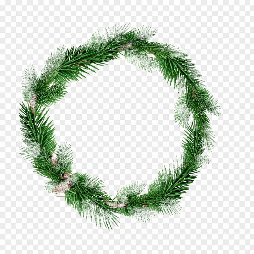 Watercolor Wreath Branch Twig Christmas Ornament Clip Art PNG