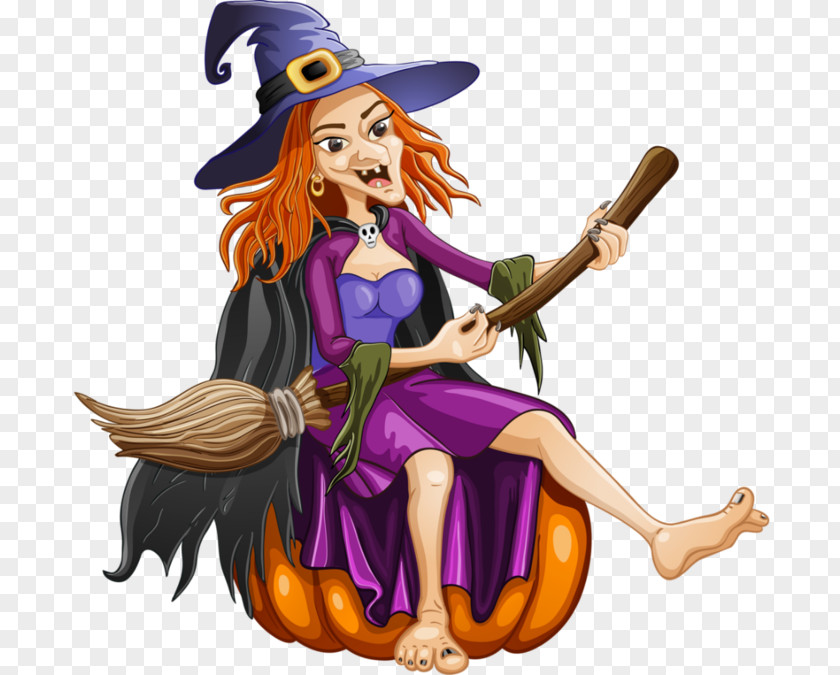 Witch Broom Ghost Clip Art PNG