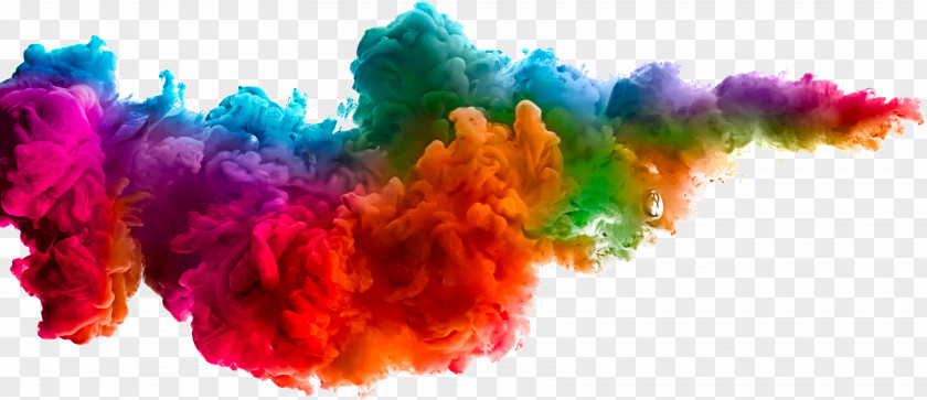 Creative Colorful Clouds Color Dye Textile Paint Water PNG