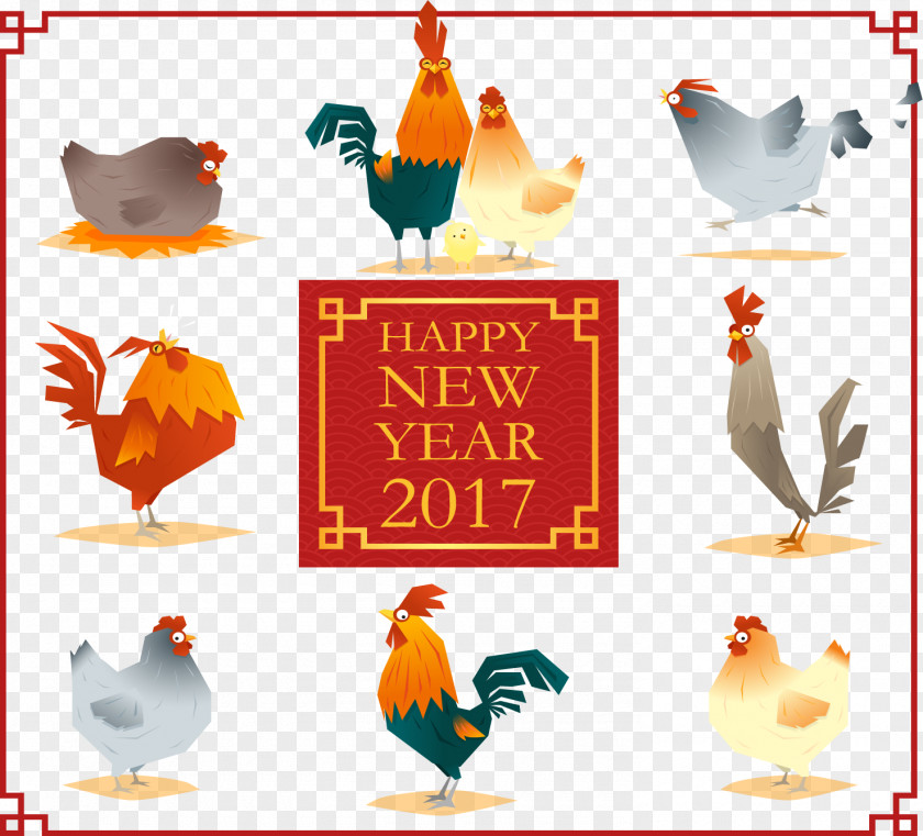 Cute Big Cock Creative New Year's Eve Chicken Chinese Year Years Day PNG