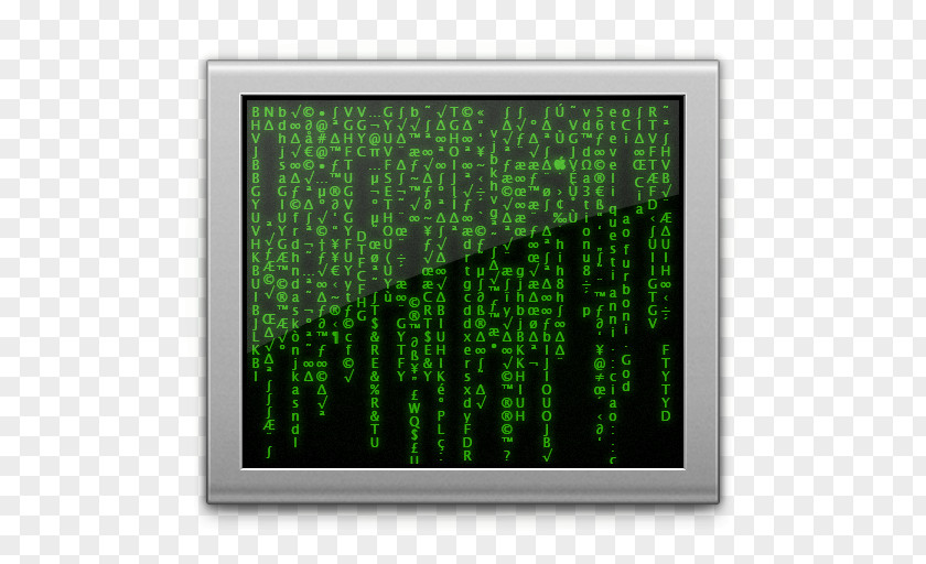 Matrix Display Device Grass Green Font PNG