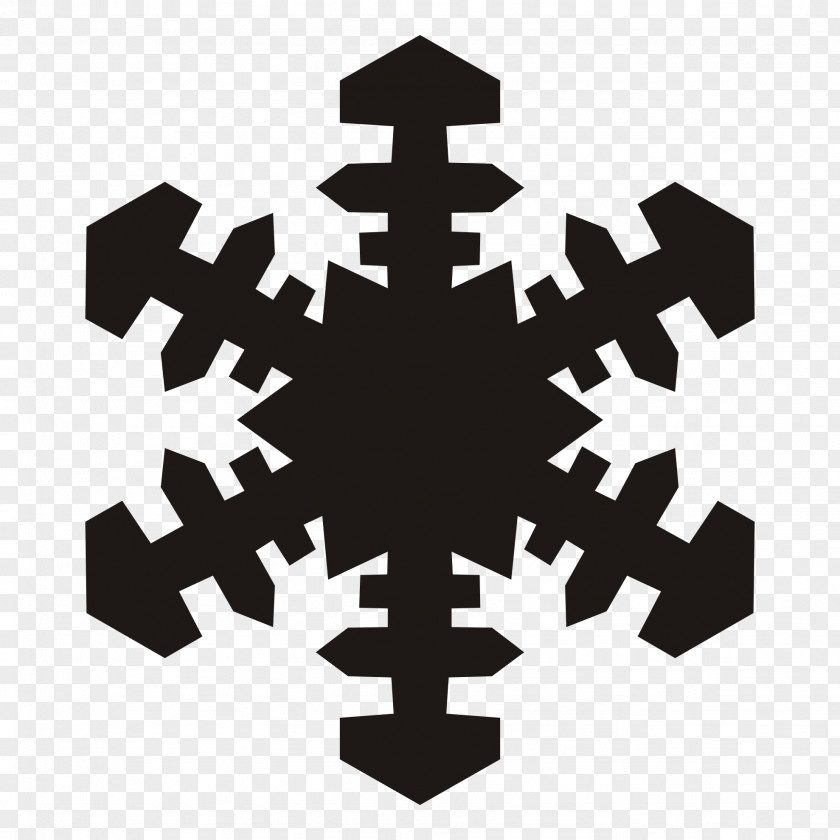 Snowflake Silhouette Cliparts Black And White Clip Art PNG