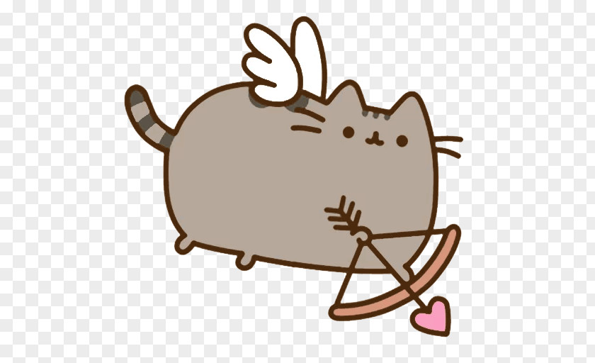 Valentine's Day Pusheen Cat Greeting & Note Cards Heart PNG