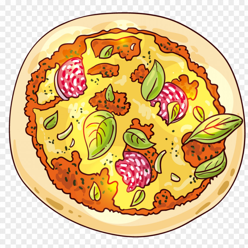 Vector Clip Meat Pancake Hawaiian Pizza Italian Cuisine Ham Fast Food PNG