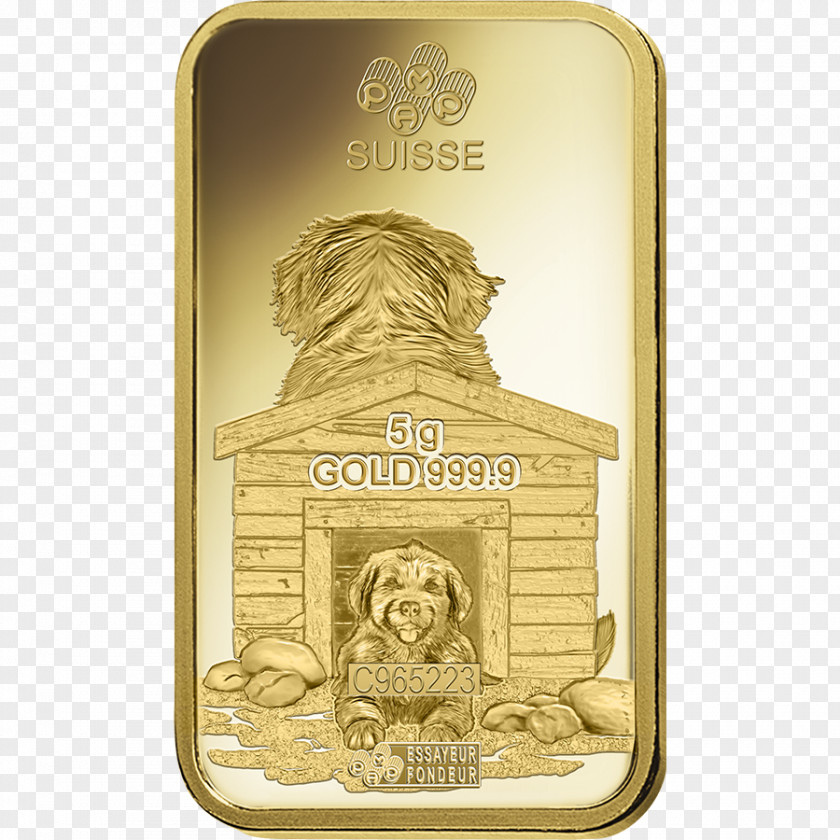 Gold Bar Dog PAMP Silver PNG