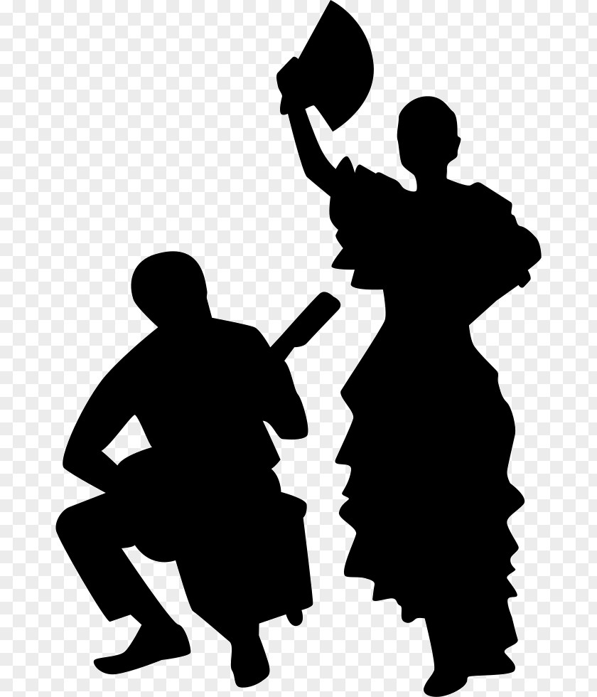 Silhouette Flamenco Guitar Partner Dance PNG