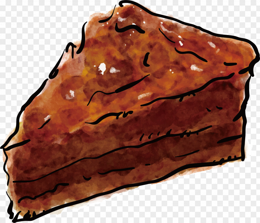 Vector Hand-painted Delicious Chocolate Cake Pain Au Chocolat Milk PNG
