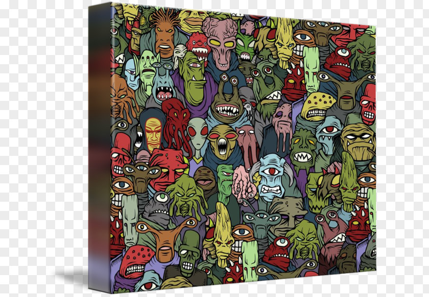 Collage Gallery Wrap Canvas Art Poster PNG