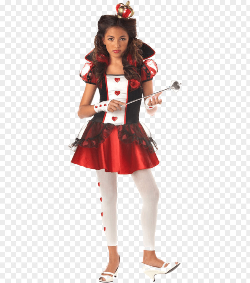 Dress Girls Tween Queen Of Hearts Costume Halloween Clothing PNG