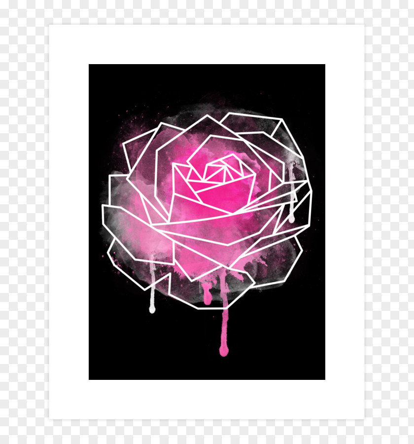 Geometric Rose Pink M PNG