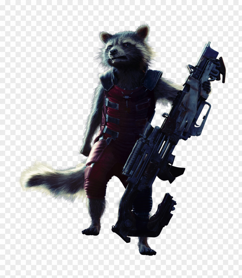 Guardians Of The Galaxy Rocket PNG the Rocket, Raccoon holding assault rifle clipart PNG