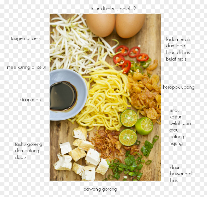Mee Goreng Spaghetti Vegetarian Cuisine Junk Food Asian Recipe PNG