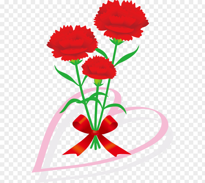 Mother's Day Floral Design Carnation Art PNG
