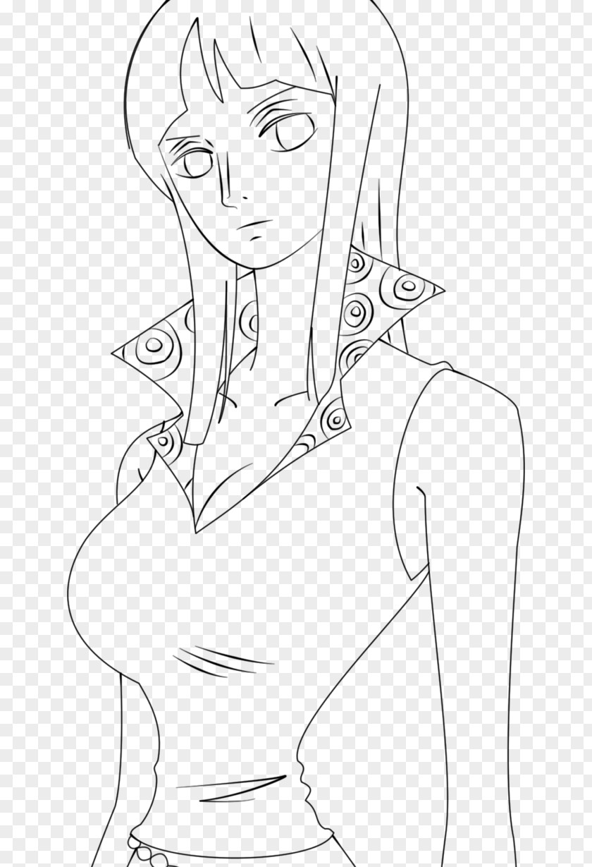 One Piece Line Art Nico Robin Nami Drawing PNG