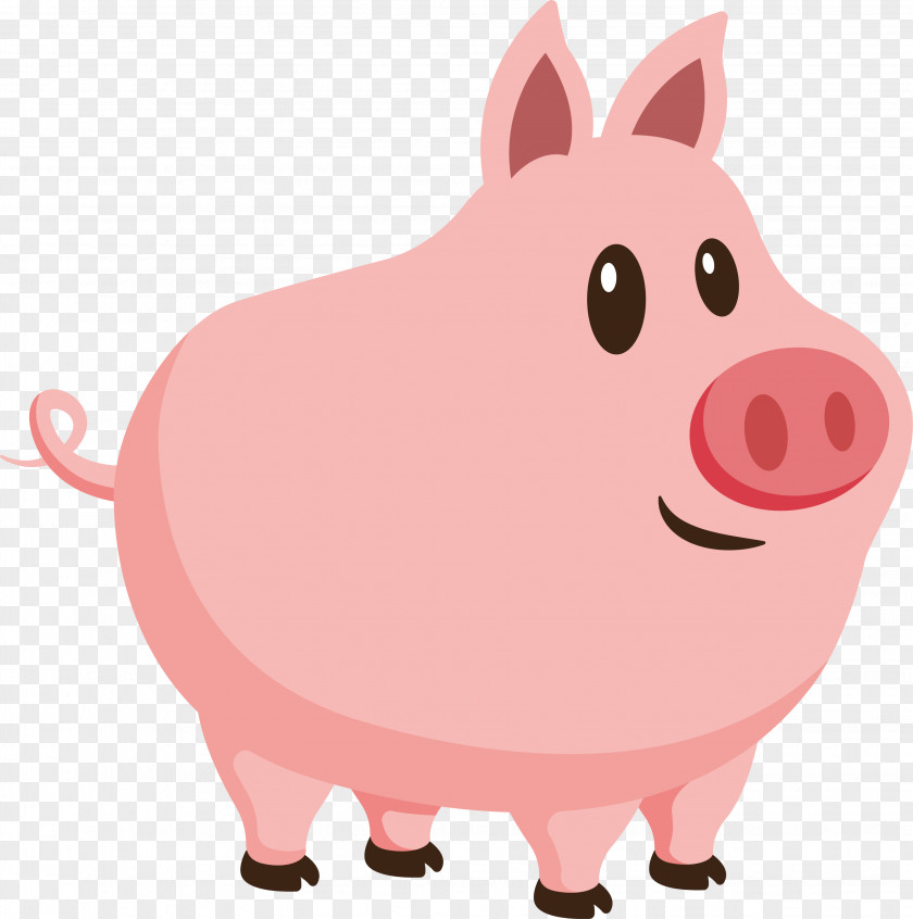 Pink Pig Clip Art PNG