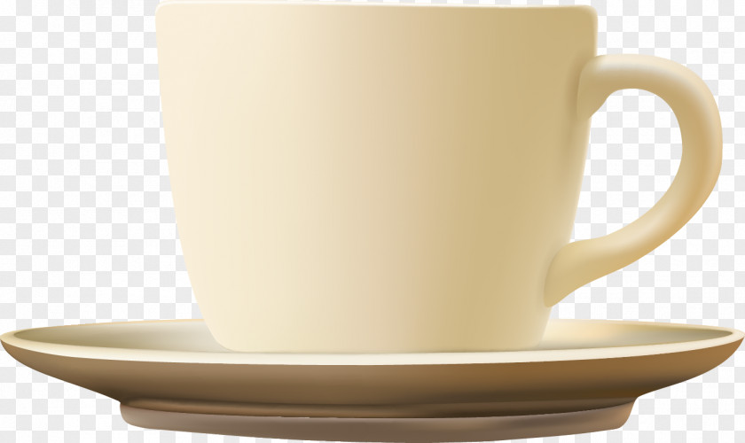 Vector Cup Espresso Coffee Ceramic Mug Saucer PNG