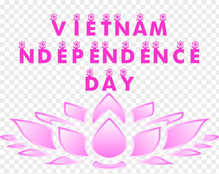 Vietnam Independence Day With Lotus Flower. PNG